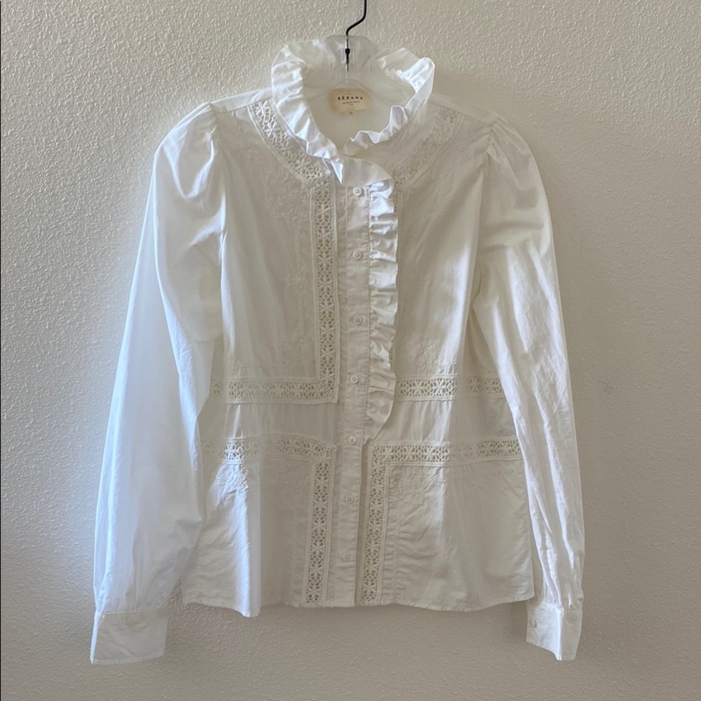 Sezane Elegant White Blouse